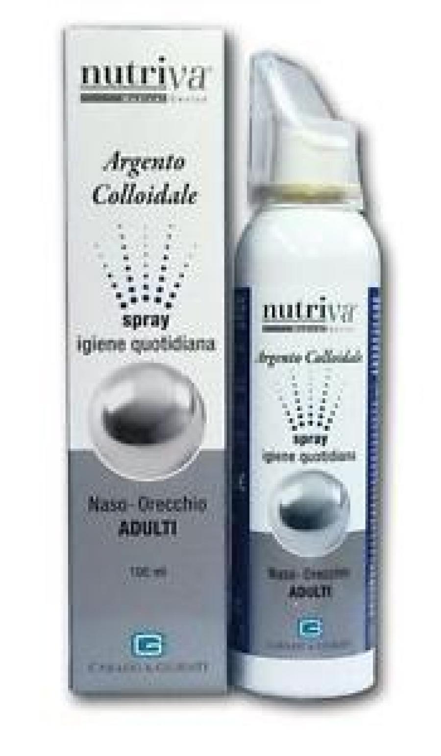 Nutriva argento colloidale spray adulti argento purissimo a 20 ppm