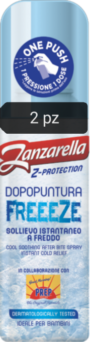 Zanzarella Freeeze Spray dopopuntura lenitivo a freddo 2pz