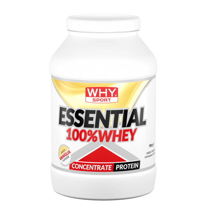Why Sport Essential 100% whey Gusto Vaniglia Concentrate Protein 900 gr
